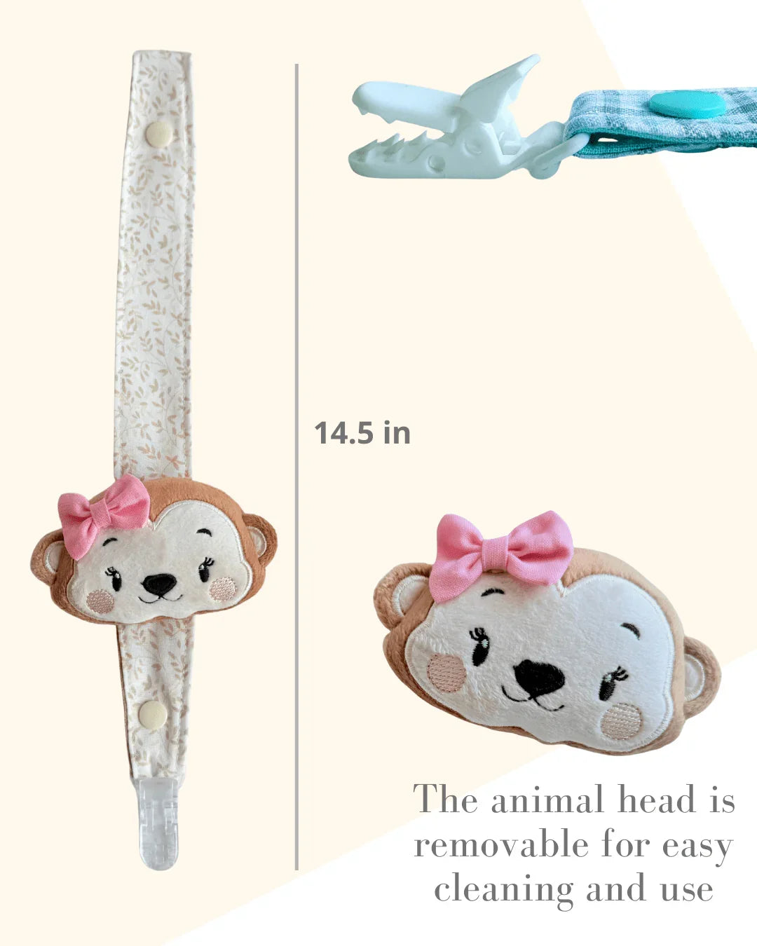 Sweet Monkey Pacifier Clip - Maminas Baby Shop