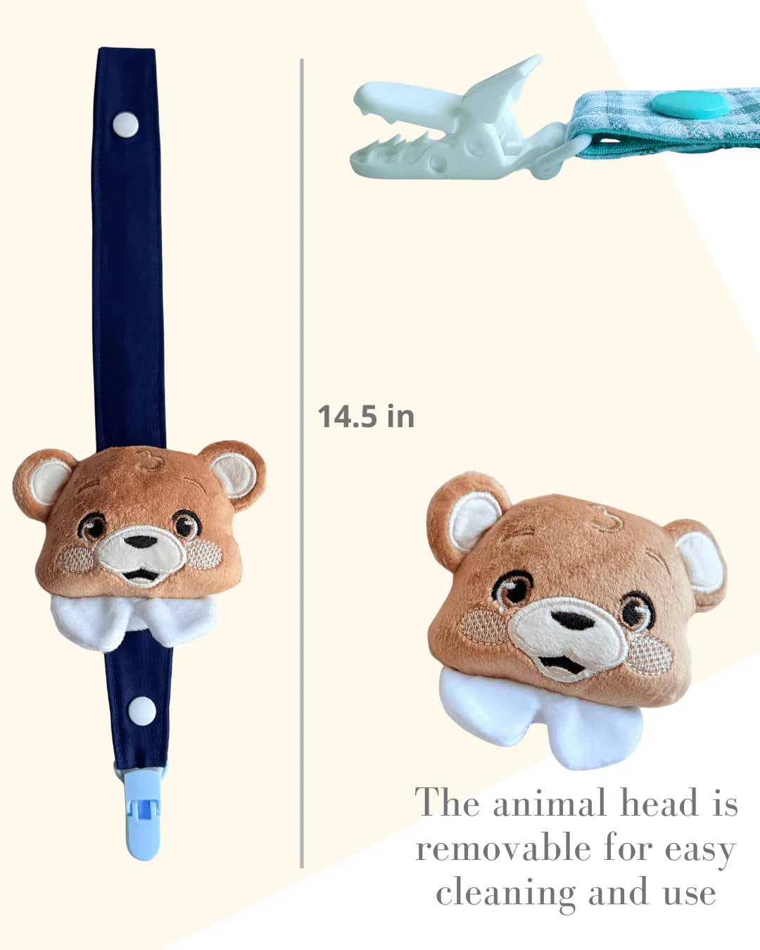 Cuddly Bear Pacifier Clip - Maminas Baby Shop