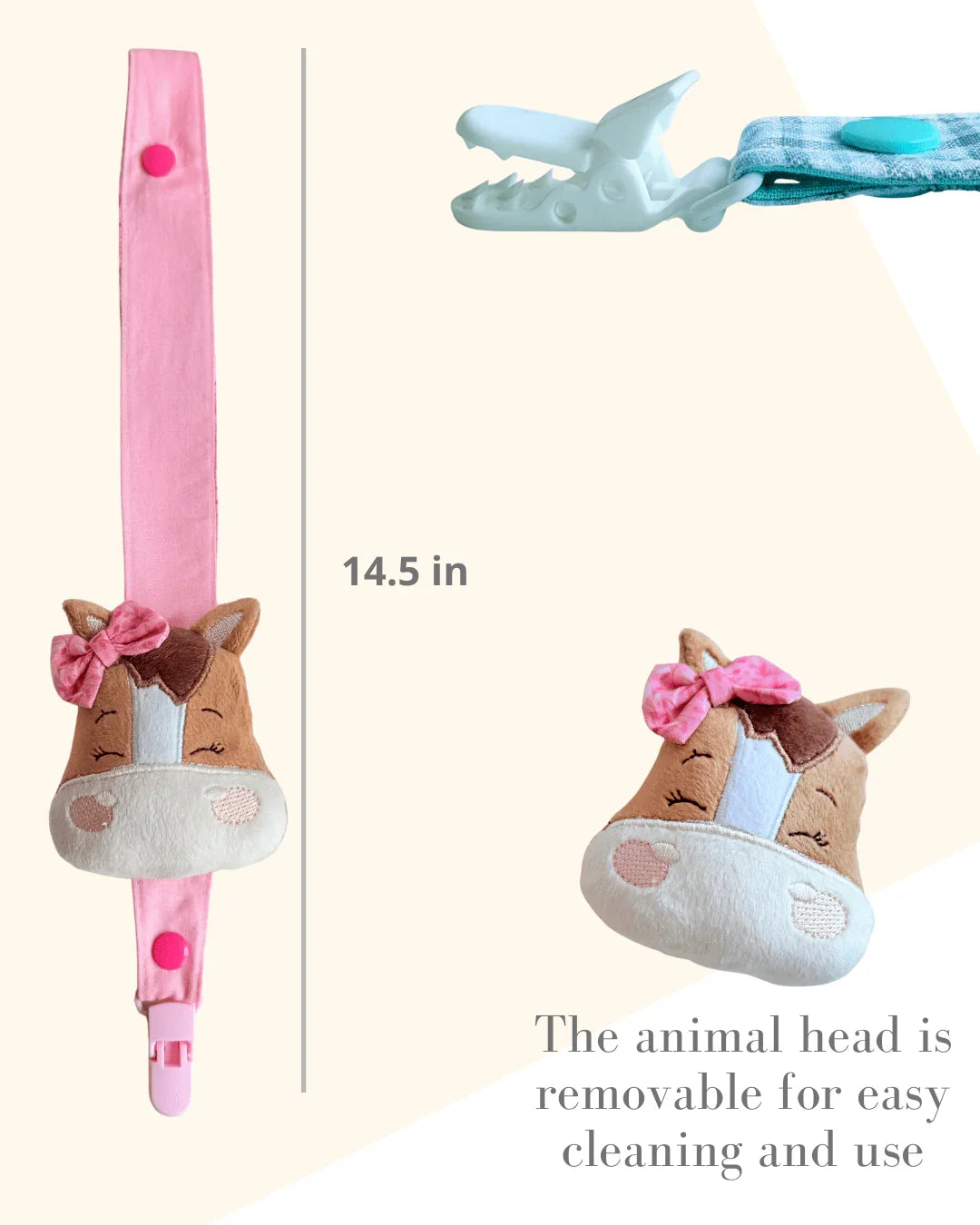 Gentle Horse Pacifier Clip - Maminas Baby Shop