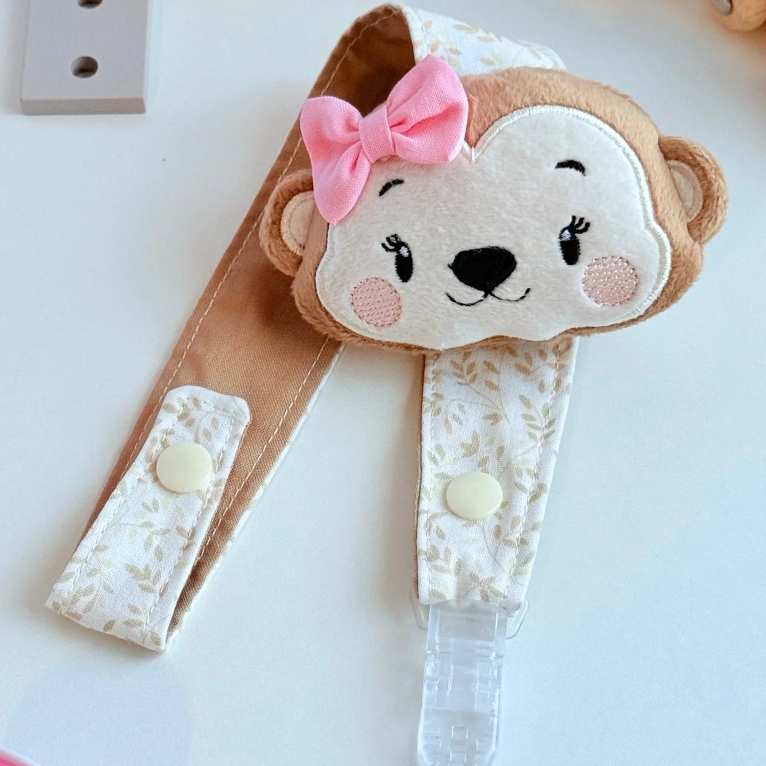 Sweet Monkey Pacifier Clip - Maminas Baby Shop