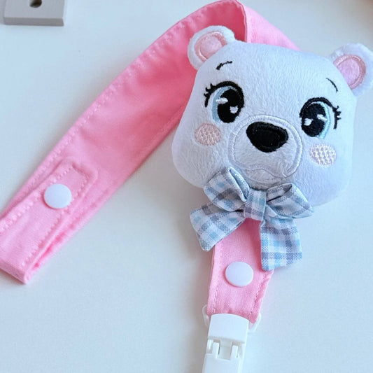 Sweet Polar Bear Pacifier Clip - Maminas Baby Shop