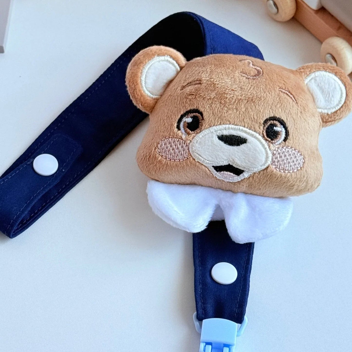Cuddly Bear Pacifier Clip - Maminas Baby Shop