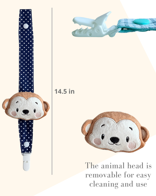 Monkey Pacifier Clip