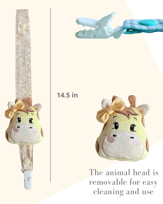 Gentle Giraffe Pacifier Clip