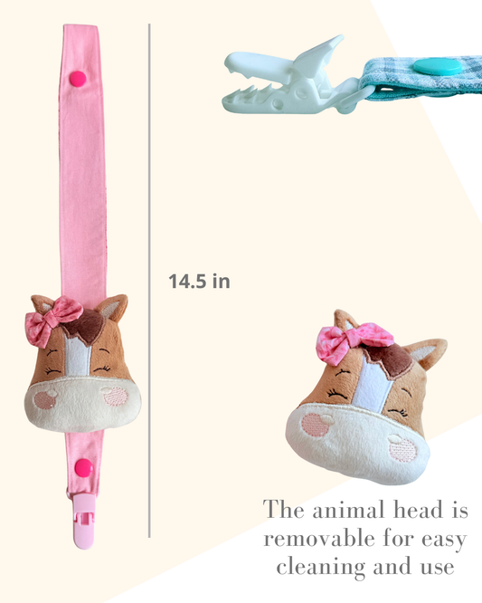 Gentle Horse Pacifier Clip