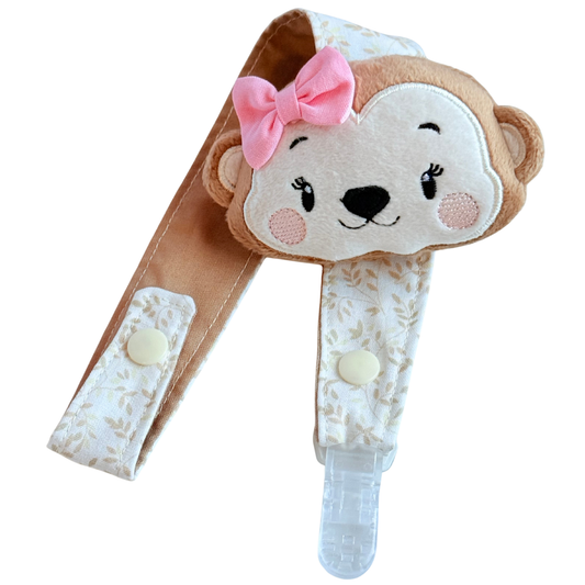 Sweet Monkey Pacifier Clip
